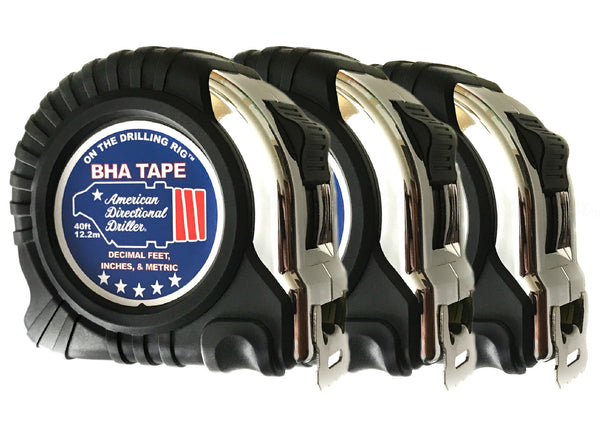 18-Pack Bulk Order — 40 Foot BHA Tape Measure, Engineer Scale, Imperial & Metric