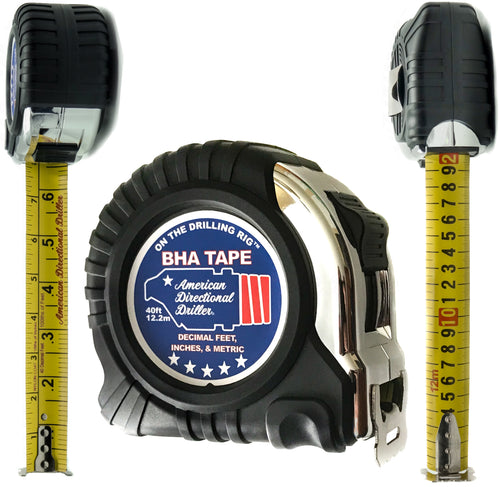 18-Pack Bulk Order — 40 Foot BHA Tape Measure, Engineer Scale, Imperial & Metric