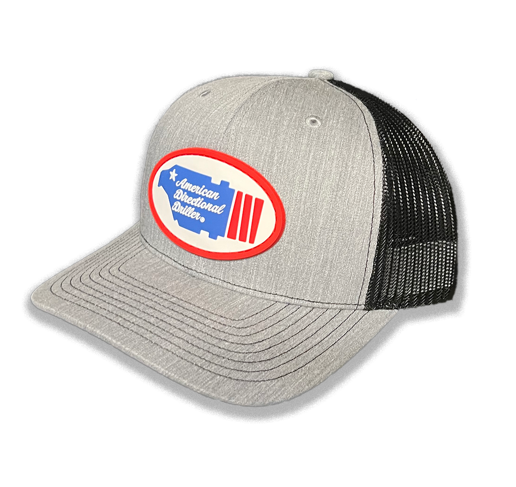 Trucker Hat, Adjustable, PVC 3D Patch (Grey)