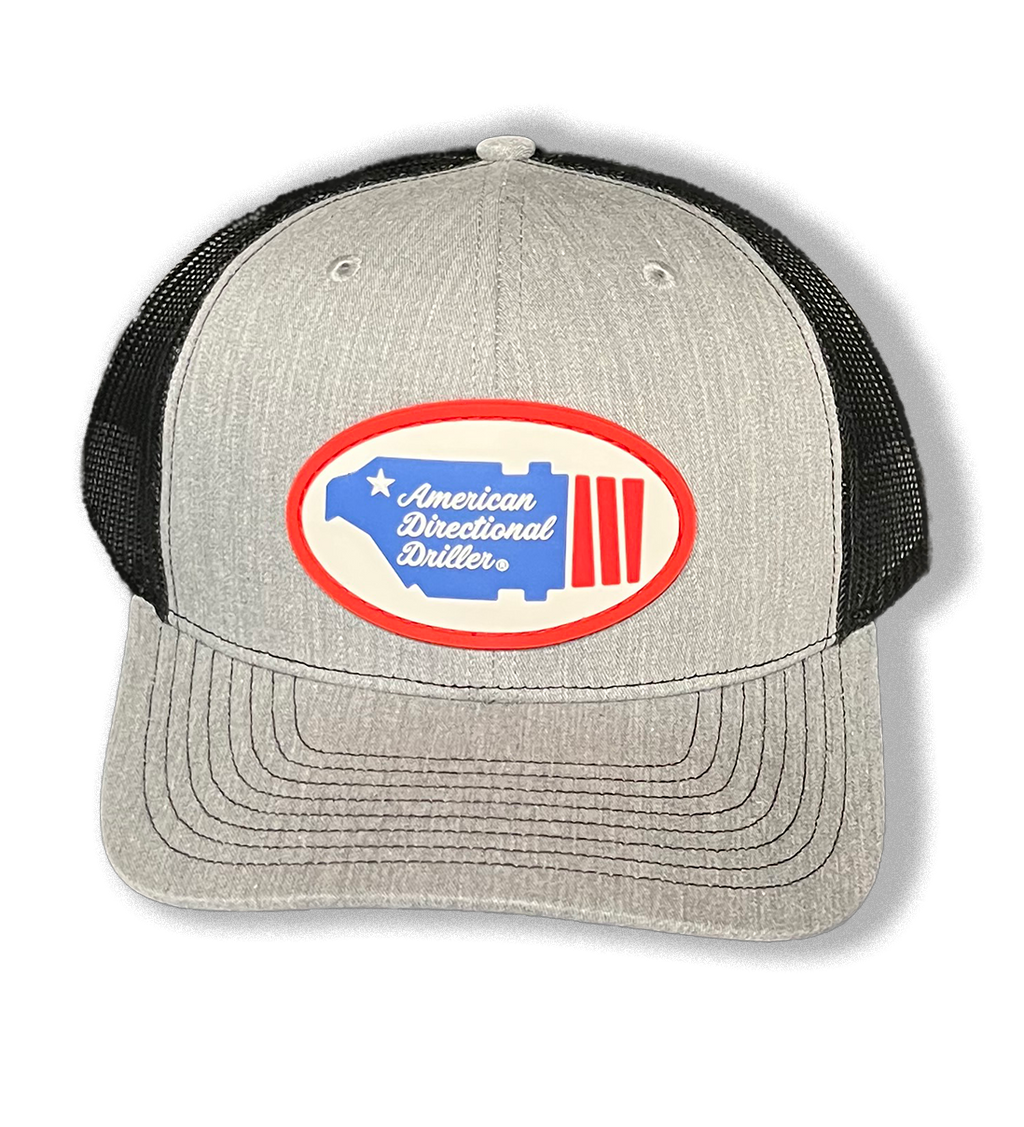 Trucker Hat, Adjustable, PVC 3D Patch (Grey)